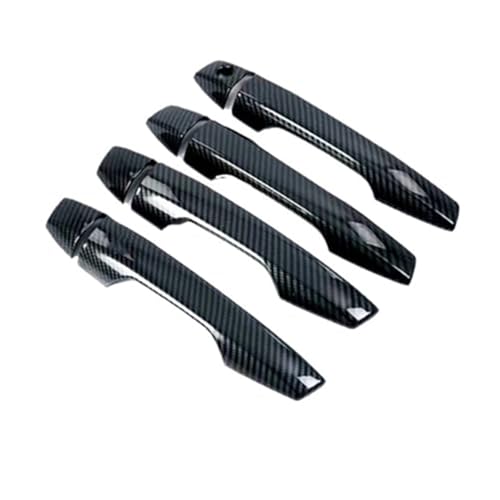 XYWOPO For Mitsubishi, Xpander, for NISSAN, Livina 2018~2023 Zubehör Carbon Faser Türgriff Abdeckung Trim Auto Styling Schutz Aufkleber Autotürgriffabdeckung(Black 4handle 1keyhole) von XYWOPO