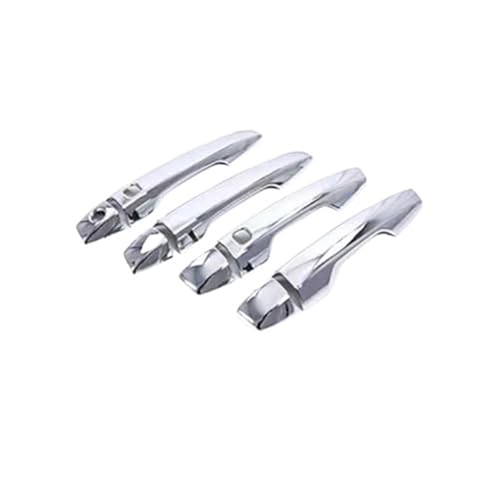 XYWOPO For Mitsubishi, Xpander, for NISSAN, Livina 2018~2023 Zubehör Carbon Faser Türgriff Abdeckung Trim Auto Styling Schutz Aufkleber Autotürgriffabdeckung(Silver 4handle 2buttons) von XYWOPO