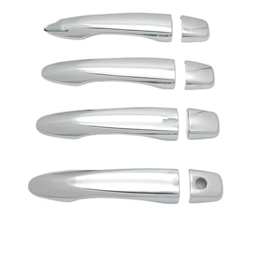 XYWOPO For NISSAN, for Qashqai, J11 2014–2020, Chrom-Türgriffabdeckung mit, for Smart, Schlüsselloch-Fangkappen-Zierleiste Autotürgriffabdeckung(Silver 1 Keyhole No Button) von XYWOPO