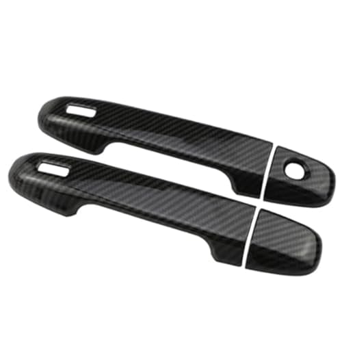 XYWOPO For Toyota, CHR C-HR 2016-2020 Chrom Carbon Auto Außentürgriffe Abdeckungen Schüsseln Fangkappe Aufkleber Autotürgriffabdeckung(Carbon With Smart) von XYWOPO