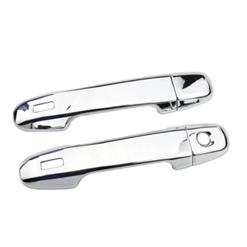 XYWOPO For Toyota, CHR C-HR 2016-2020 Chrom Carbon Auto Außentürgriffe Abdeckungen Schüsseln Fangkappe Aufkleber Autotürgriffabdeckung(Silver With Smart) von XYWOPO