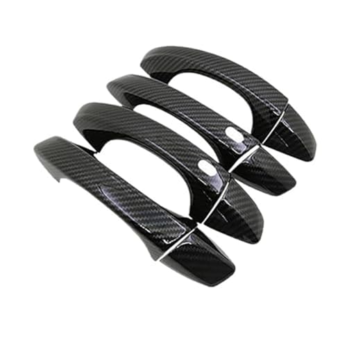 XYWOPO For VW, for Golf, 7 MK7 2013~2019, Kohlefaser-Autotürgriffabdeckung, Zieraufkleber, Styling-Zubehör, 2014 2015 2017 2018 Autotürgriffabdeckung(Carbon 4handle 2 Buttons) von XYWOPO
