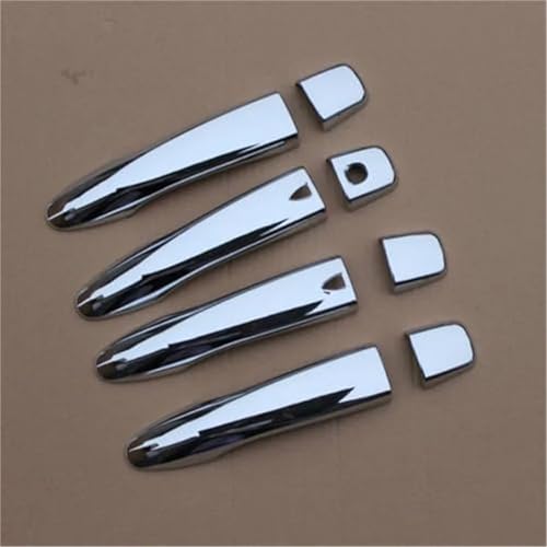 XYWOPO Glänzendes schwarzes Chrom-Auto-Türgriff-Abdeckungs-Zierleiste, for Renault, Kadjar 2015–2019 Autotürgriffabdeckung(Silver 2 Buttons) von XYWOPO