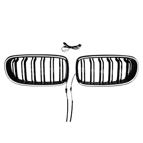 XYghzh Kühlergrill vordere Stoßstange,Für 09-11 BMW 3 Series E90 Late Dual Line Model Luminous LED Frontgrill Stoßstangengrill Tuning Zubehör von XYghzh