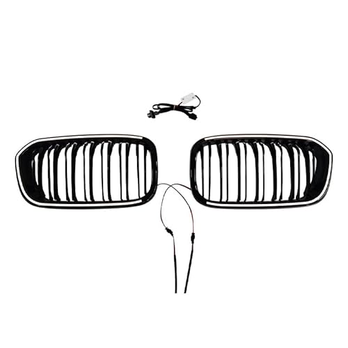 XYghzh Kühlergrill vordere Stoßstange,Für BMW 2015-2019 1 Series F20 Dual Line LED Frontgrill Stoßstangengrill Tuning Zubehör von XYghzh