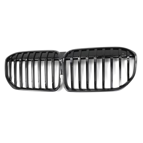 XYghzh Nieren Schwarz Kühlergrill Streifen Kühlergrill für BMW New 7 Series G11 G12 MP 2020-2024,Grill Glanz Schwarz Doppelsteg Sport Kühlergrill von XYghzh