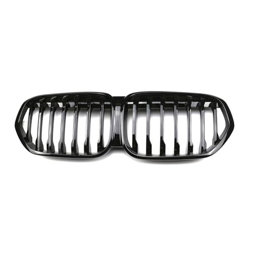 XYghzh Nieren Schwarz Kühlergrill Streifen Kühlergrill für BMW X1 New F48 F49 2020-2024,Grill Glanz Schwarz Doppelsteg Sport Kühlergrill von XYghzh