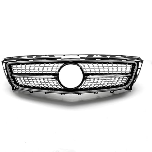 XYghzh Nieren Schwarz Kühlergrill Streifen Kühlergrill für Mercedes-Benz CLS-Class W218 2012-2014,Grill Glanz Schwarz Doppelsteg Sport Kühlergrill,B von XYghzh