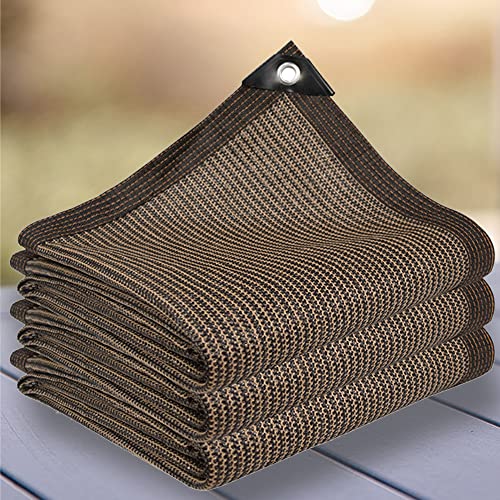 DGSFES Schattiernetz Braun Schattierungsnetz Gewächshaus mit ösen,85% Anti UV Beschattungsnetz 0.5x1m Sonnenschutz Netz für Balkon Terrass Auto Pflanzen,Garten Sichtschutznetz von DGSFES