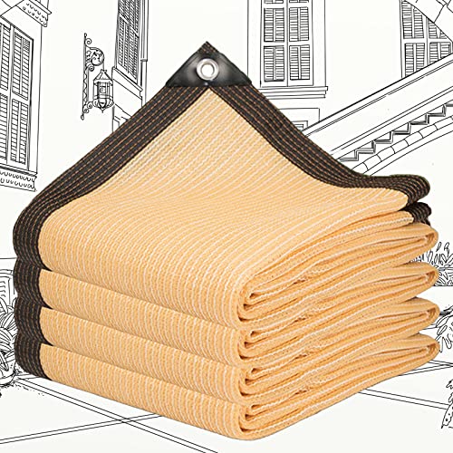 DGSFES Schattiernetz Beige Schattierungsnetz Gewächshaus mit ösen,85% Anti UV Beschattungsnetz 0.5x1m Sonnenschutz Netz für Balkon Terrass Auto Pflanzen,Garten Sichtschutznetz von DGSFES