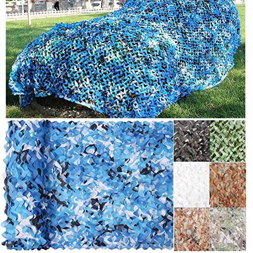 DGSFES Tarnnetz Sonnenschutz Camouflage Netz,Woodland Armee Tarnung Net,Camouflage Netz für Deko Waldlandschaft Jagd Sichtschutz Outdoor Camping Garten,Ocean,2X4m von DGSFES