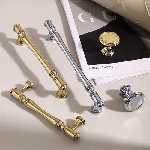 XZAVTKLW Gold Schrank Griffe Schreibtisch Schublade Ziehen Möbel Tür for Schublade Großhandel Griffe 1Pcs(C-5867-128mm) von XZAVTKLW