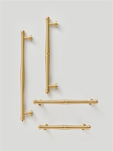 XZAVTKLW Massiv Messing Licht Küche Möbel Schrank Schublade Kleiderschrank Tür Lange Griff Gold 1Pcs(CH034-BB-160198) von XZAVTKLW