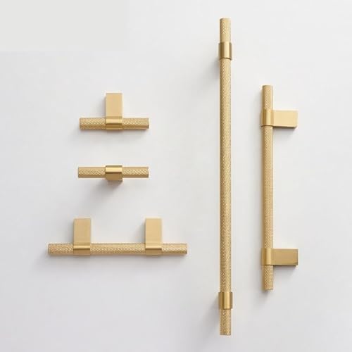XZAVTKLW Massiv Messing Rändelung Gemusterten Schrank T-bar Erweiterte Länge 40 Zoll Küchengeräte 1Pcs(CH080-BB-96156) von XZAVTKLW