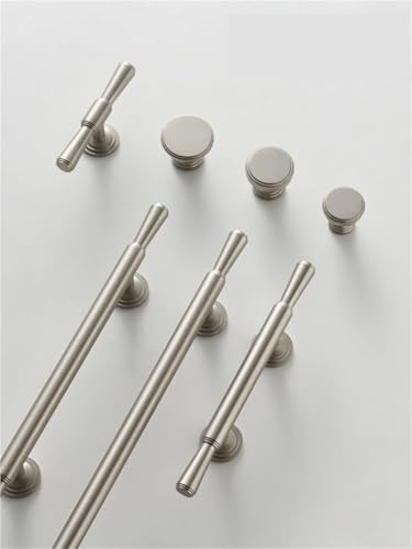 XZAVTKLW Massiv Messing gebürstet luxuriöse Silber moderne Schrank Griffe Tbar Kleiderschrank 1 Stück(CH039-BN-N32) von XZAVTKLW