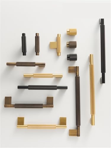 XZAVTKLW Massivem Messing Rändelung Kreuz Muster Küche Schränke T-bar Möbel Kühlschrank Tür Küche Pull(CH050-AB-96118) von XZAVTKLW