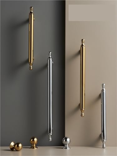 XZAVTKLW Massives Messing, glänzend, Chrom, Gold, 96128 Lochabstand, Luxus-Garderobentürgriff, 1 Stück(CH063-PVD-160214) von XZAVTKLW