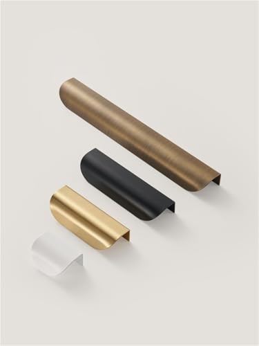 XZAVTKLW Messing Falten Kurze Kante Pull Griff Schublade Shell Möbel Schrank Gebogene Griff Weiß 1Pcs(CH015-AB-4060) von XZAVTKLW