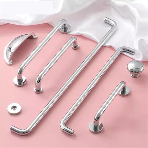 XZAVTKLW Messing Helle Chrom Lange Möbel Griffe Kleiderschrank Küche Garderobe Nachttisch Schrank Griff 1Pcs(Pink) von XZAVTKLW