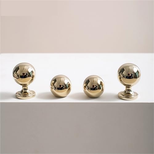 XZAVTKLW Messingkugel/Helles Gold zieht Messing Türknöpfe und Griffe for Schrank Küche Schrank Schublade 1 Stück(C-4404-26mm-Gold) von XZAVTKLW