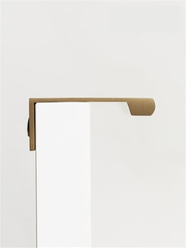 XZAVTKLW Schubladen-/Küchentürgriff aus massivem Messing, bequem, abgerundete Kante, Lippenzug, verlängerte Länge, Bronzefarbe, 1 Stück(CH100-BB-6480) von XZAVTKLW