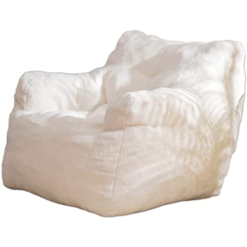 XZDEAIR Klassischer Dickes und verschleißfestes Bean White Plüsch Foam Lazy Sofa Freizeitsofa Hautfreundlich und zart, atmungsaktiv und bequem Sitzsack von XZDEAIR