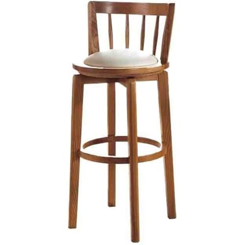 XZDEAIR Weicher Kissen Sitz Barhopol Massivholz Hochstuhl mit Fußstütze und Rückenlehne Kücheninselstühle Moderne Haushaltsbarhohocker von XZDEAIR