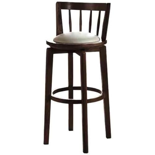 XZDEAIR Weicher Kissen Sitz Barhopol Massivholz Hochstuhl mit Fußstütze und Rückenlehne Kücheninselstühle Moderne Haushaltsbarhohocker von XZDEAIR