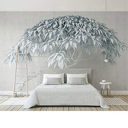 Wandbild Moderne Wandkunst Tapete Blume Baum Fototapeten 3D Wohnzimmer Schlafzimmer Dekoration Vinyl/Seidentapete, 550X250 Cm von XZDXR
