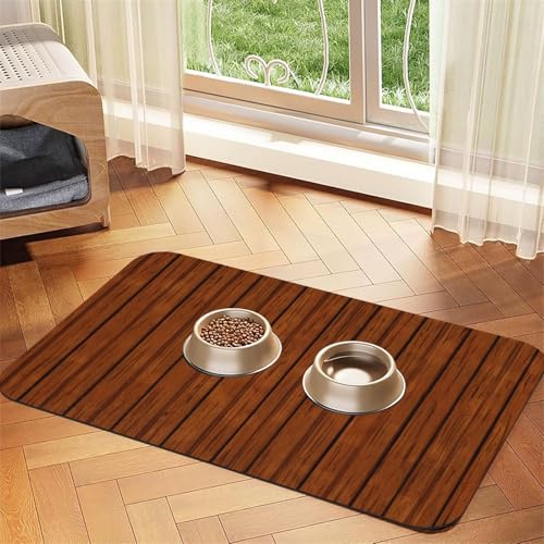 Braunes Holzmuster Haustier saugfähiges Leder Tischset 30 x 45 cm schönes Design Katze und Hund Napfunterlage Tragbare Aufbewahrung Braunes Holzmuster Haustier saugfähiges Leder Tischset 30 x 45 cm schönes Design Katze und Hund Napfunterlage Tragbare Aufbewahrung von XZDZWK