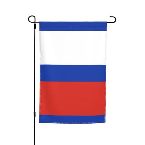 Dekorative Gartenflagge mit russischer Flagge, 30,5 x 45,7 cm, knitterfrei und lichtecht, geeignet für Garten, Hinterhof, Rasen, Balkon von XZDZWK