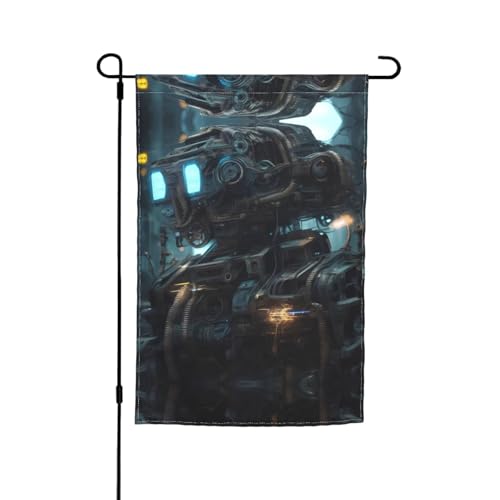 Future Robot Gartenflagge, dekorativ, 30,5 x 45,7 cm, knitterfrei und lichtecht, geeignet für Garten, Hinterhof, Rasen, Balkon von XZDZWK
