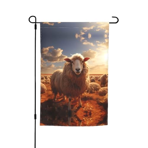 Gartenflagge Australisches Schaf, 30,5 x 45,7 cm, knitterfrei und lichtecht, geeignet für Garten, Hinterhof, Rasen, Balkon von XZDZWK