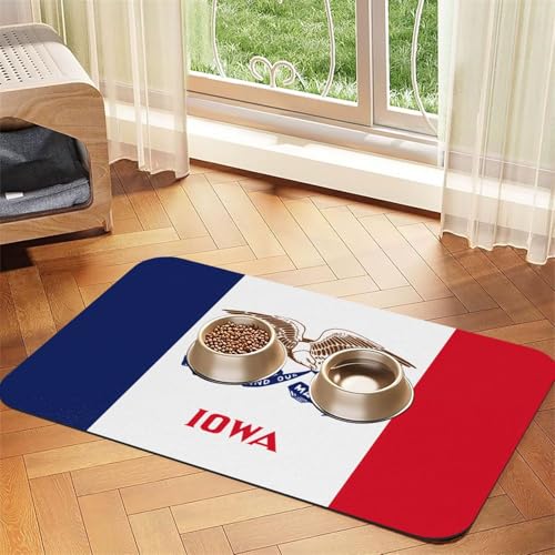 Iowa Haustier-Tischset, saugfähig, Leder, 40 x 60 cm, schönes Design, Katzen- und Hundenapfmatte, tragbare Aufbewahrung Iowa Haustier-Tischset, saugfähig, Leder, 40 x 60 cm, schönes Design, Katzen- und Hundenapfmatte, tragbare Aufbewahrung von XZDZWK