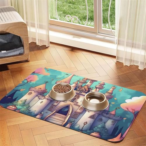 Klassisches Schloss, saugfähiges Leder-Tischset, 40 x 60 cm, schönes Design, Katzen- und Hundenapfmatte, tragbare Aufbewahrung Klassisches Schloss, saugfähiges Leder-Tischset, 40 x 60 cm, schönes Design, Katzen- und Hundenapfmatte, tragbare Aufbewahrung von XZDZWK