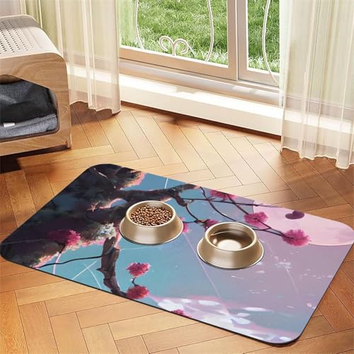 Kleine rosa Blumen Haustier saugfähiges Leder Tischset 30 x 45 cm schönes Design Katze und Hund Napfmatte tragbare Aufbewahrung Kleine rosa Blumen Haustier saugfähiges Leder Tischset 30 x 45 cm schönes Design Katze und Hund Napfmatte tragbare Aufbewahrung von XZDZWK