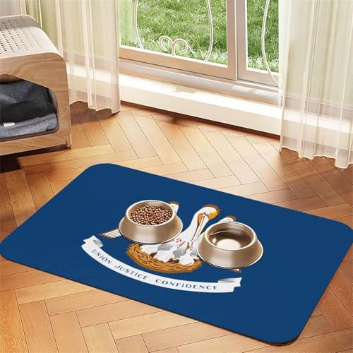 Louisiana State Flag Haustier-Tischset, saugfähig, Leder, 30 x 45 cm, schönes Design, Katzen- und Hundenapfmatte, tragbare Aufbewahrung von XZDZWK