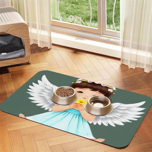 Niedlicher kleiner Engel Haustier-Tischset, saugfähig, Leder, 40 x 60 cm, schönes Design, Katzen- und Hundenapfmatte, tragbare Aufbewahrung Niedlicher kleiner Engel Haustier-Tischset, saugfähig, Leder, 40 x 60 cm, schönes Design, Katzen- und Hundenapfmatte, tragbare Aufbewahrung von XZDZWK
