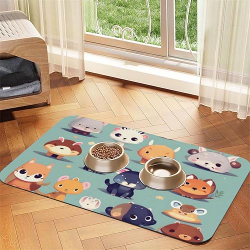 Niedliches kleines Tier, saugfähiges Leder-Tischset, 30 x 45 cm, schönes Design, Katzen- und Hundenapfmatte, tragbare Aufbewahrung Niedliches kleines Tier, saugfähiges Leder-Tischset, 30 x 45 cm, schönes Design, Katzen- und Hundenapfmatte, tragbare Aufbewahrung von XZDZWK