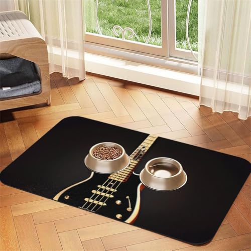 Platzdeckchen für Haustiere, saugfähig, Leder, 40 x 60 cm, schönes Design, für Katzen und Hunde, tragbare Aufbewahrung, Schwarz von XZDZWK