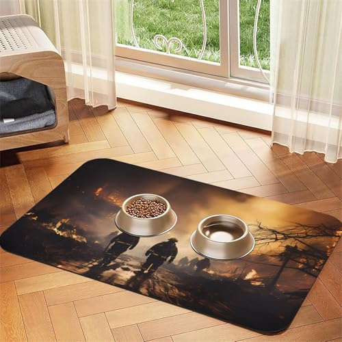 Platzdeckchen für Haustiere, saugfähig, Leder, 40 x 60 cm, schönes Design, für Katzen und Hunde, tragbare Aufbewahrung von XZDZWK