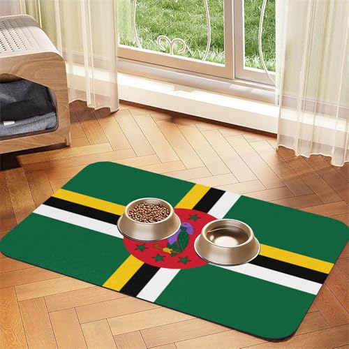 Platzdeckchen mit Flagge der Commonwealth of Dominica für Haustiere, saugfähig, Leder, 30 x 45 cm, schönes Design, Katzen- und Hundenapfmatte, tragbare Aufbewahrung Platzdeckchen mit Flagge der Commonwealth of Dominica für Haustiere, saugfähig, Leder, 30 x 45 cm, schönes Design, Katzen- und Hundenapfmatte, tragbare Aufbewahrung von XZDZWK