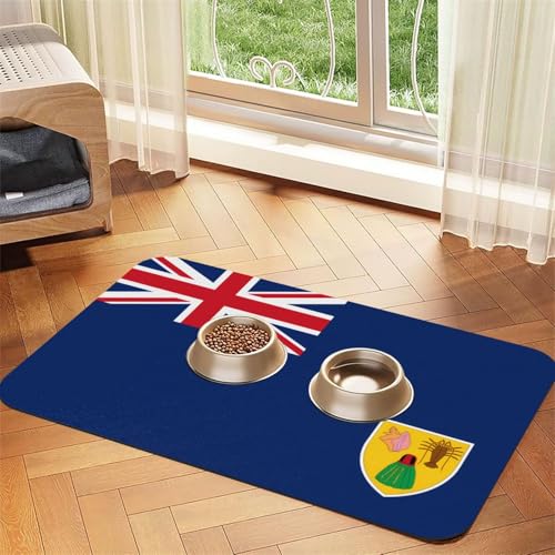 Platzdeckchen mit Flagge der Turks- und Caicosinseln, saugfähiges Leder, 40 x 60 cm, schönes Design, Katzen- und Hundenapfmatte, tragbare Aufbewahrung Platzdeckchen mit Flagge der Turks- und Caicosinseln, saugfähiges Leder, 40 x 60 cm, schönes Design, Katzen- und Hundenapfmatte, tragbare Aufbewahrung von XZDZWK