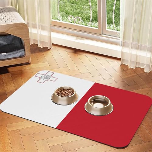 Platzset für Haustiere, saugfähig, Leder, 40 x 60 cm, schönes Design, Katzen- und Hundenapfmatte, tragbare Aufbewahrung von XZDZWK