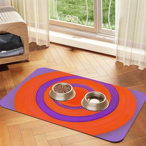 Platzset für Haustiere, saugfähig, Leder, 40 x 60 cm, schönes Design, für Katzen und Hunde, Orange von XZDZWK