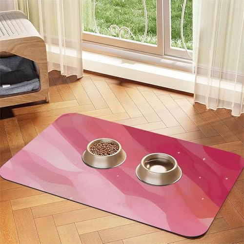 Platzset für Haustiere, saugfähig, Leder, 40 x 60 cm, schönes Design, für Katzen und Hunde, Rosa von XZDZWK