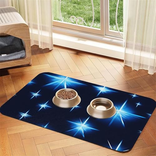 Platzset für Haustiere, saugfähig, Leder, Cartoon-Motiv, 30 x 45 cm, schönes Design, für Katzen und Hunde, tragbare Aufbewahrung von XZDZWK
