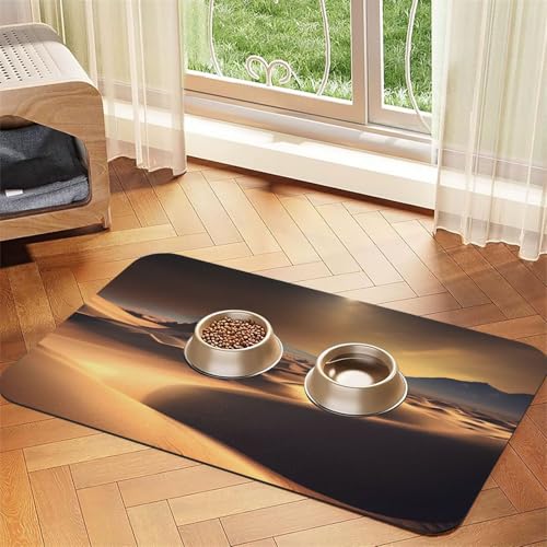 Sahara Desert Haustier-Tischset, saugfähig, Leder, 40 x 60 cm, schönes Design, Katzen- und Hundenapfmatte, tragbare Aufbewahrung Sahara Desert Haustier-Tischset, saugfähig, Leder, 40 x 60 cm, schönes Design, Katzen- und Hundenapfmatte, tragbare Aufbewahrung von XZDZWK