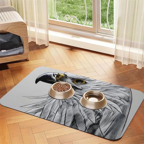 Sketching an Eagle Pet saugfähiges Leder-Tischset, 30 x 45 cm, schönes Design, Katzen- und Hundenapfmatte, tragbare Aufbewahrung Sketching an Eagle Pet saugfähiges Leder-Tischset, 30 x 45 cm, schönes Design, Katzen- und Hundenapfmatte, tragbare Aufbewahrung von XZDZWK