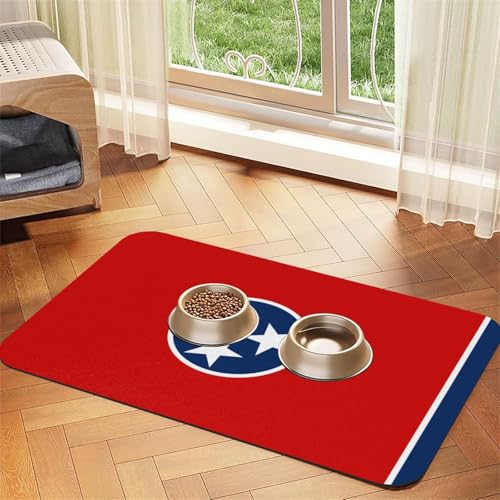 Tennessee State Flag Haustier-Tischset, saugfähig, Leder, 40 x 60 cm, schönes Design, Katzen- und Hundenapfmatte, tragbare Aufbewahrung Tennessee State Flag Haustier-Tischset, saugfähig, Leder, 40 x 60 cm, schönes Design, Katzen- und Hundenapfmatte, tragbare Aufbewahrung von XZDZWK